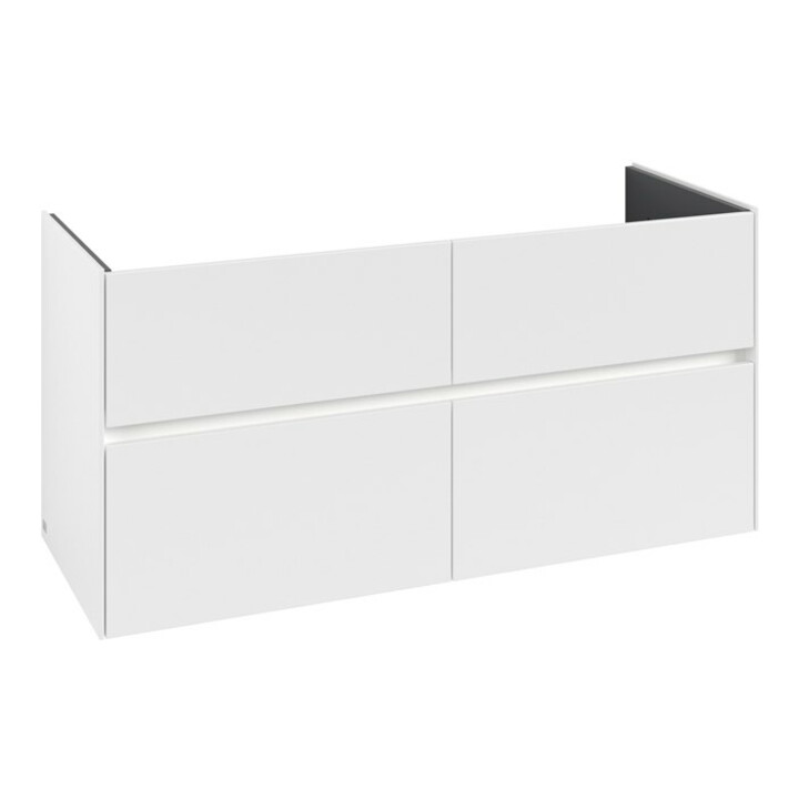 V&B Collaro Meuble sous lavabo 126,1x61x48cm, WT mi, LED 9,4W, blanc mat