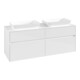 V&B Collaro Meuble sous lavabo 140x54,8x50 cm, 2 tiroirs, blanc brillant-1