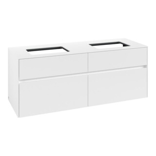 V&B Collaro meuble sous-lavabo 140x54,8x50 cm, 2 tiroirs, blanc mat