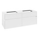 V&B Collaro meuble sous-lavabo 140x54,8x50 cm, 2 tiroirs, blanc mat-1