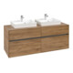V&B Collaro Meuble sous lavabo 140x54,8x50 cm, 2 tiroirs, chêne Kansas-1