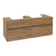 V&B Collaro Meuble sous lavabo 140x54,8x50 cm, 2 tiroirs, chêne Kansas-3