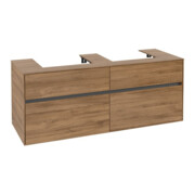 V&B Collaro Meuble sous lavabo 140x54,8x50 cm, 2 tiroirs, chêne Kansas-3