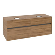 V&B Collaro Meuble sous lavabo 140x54,8x50 cm, 2 tiroirs, chêne Kansas