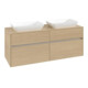V&B Collaro Meuble sous lavabo 140x54,8x50 cm, 2 tiroirs, chêne nordique-1