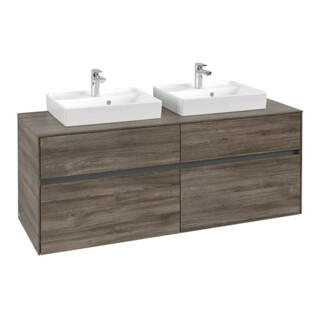V&B Collaro Meuble sous lavabo 140x54,8x50 cm, 2 tiroirs, chêne stone