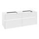 V&B Collaro Meuble sous lavabo 140x54,8x50 cm, 2 tiroirs, LED 10 W, blanc mat-3