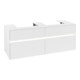 V&B Collaro Meuble sous lavabo 140x54,8x50 cm, 2 tiroirs, LED 10 W, blanc mat-3