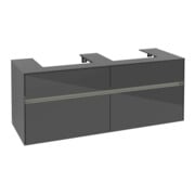 V&B Collaro Meuble sous lavabo 140x54,8x50 cm, 2 tiroirs, LED 10 W, glo Gr
