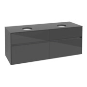 V&B Collaro Meuble sous lavabo 140x54,8x50 cm, 2 tiroirs, LED 10 W, glo Gr-3
