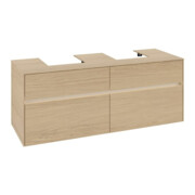 V&B Collaro Meuble sous lavabo 140x54,8x50 cm, 2 tiroirs, LED 10 W, Nord Oa