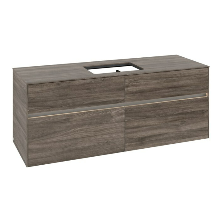 V&B Collaro Meuble sous lavabo 140x54,8x50 cm, avec WT, LED 10W, st. Oa