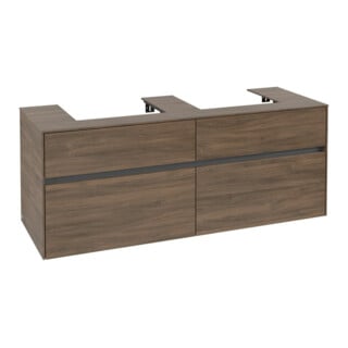 V&B Collaro Meuble sous lavabo 140x54,8x50 cm, f 2 WT, chêne Arizona