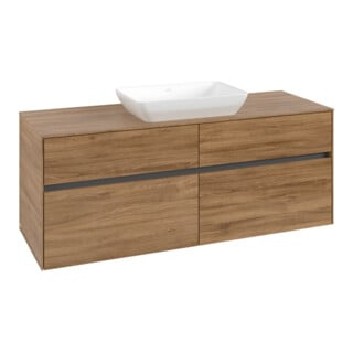 V&B Collaro Meuble sous lavabo 140x54,8x50 cm, f WT central, chêne Kansas
