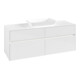 V&B Collaro Meuble sous lavabo 140x54,8x50 cm, f WT mi, LED 10W, blanc brillant-1
