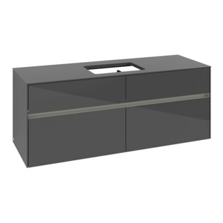 V&B Collaro Meuble sous lavabo 140x54,8x50 cm, f WT mi, LED 10W, glo Gr