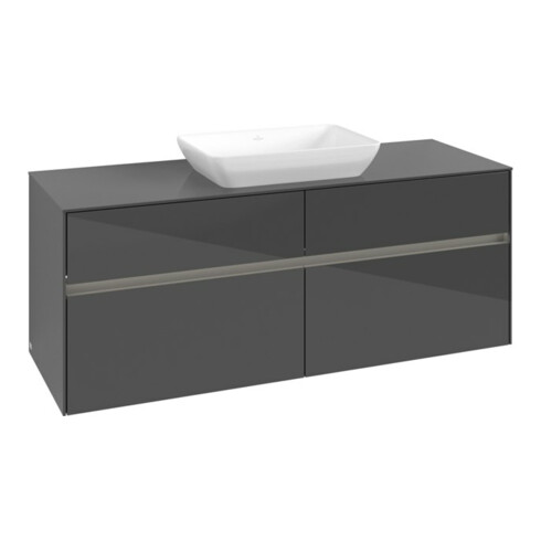 V&B Collaro Meuble sous lavabo 140x54,8x50 cm, f WT mi, LED 10W, glo Gr
