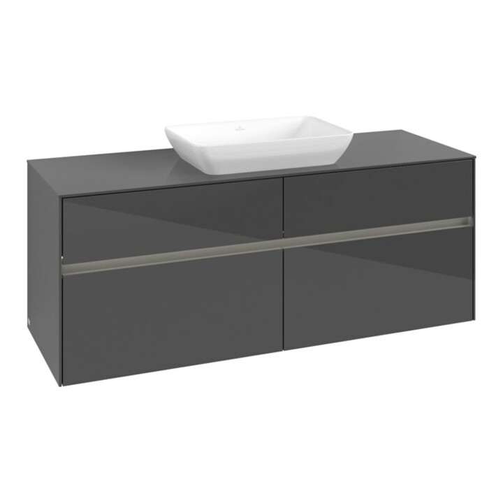 V&B Collaro Meuble sous lavabo 140x54,8x50 cm, f WT mi, LED 10W, glo Gr