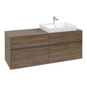 V&B Collaro Meuble sous lavabo 140x54,8x50 cm, lavabo à droite, chêne Arizona-3