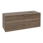 V&B Collaro Meuble sous lavabo 140x54,8x50 cm, Lavabo droit, LED 10W, Ariz. Oa-3