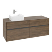 V&B Collaro Meuble sous lavabo 140x54,8x50 cm, LV gauche, Chêne Arizona