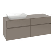 V&B Collaro Meuble sous lavabo 140x54,8x50 cm, LV gauche, chêne blanc