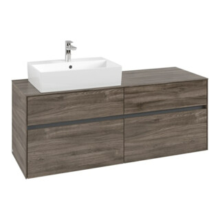V&B Collaro meuble sous lavabo 140x54,8x50 cm, LV gauche, chêne pierre