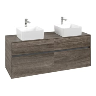 V&B Collaro Meuble sous lavabo 140x54,8x50 cm, pour 2 lavabos, chêne pierre