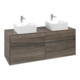 V&B Collaro Meuble sous lavabo 140x54,8x50 cm, pour 2 lavabos, chêne pierre-1