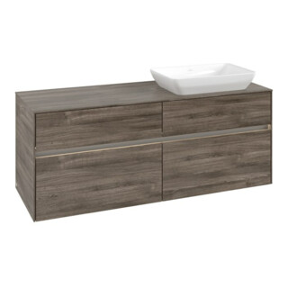 V&B Collaro Meuble sous lavabo 140x54,8x50 cm, vasque à droite, LED 10W, st. Oa