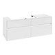 V&B Collaro Meuble sous lavabo 140x54,8x50 cm, vasque à gauche, blanc brillant-1