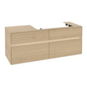 V&B Collaro Meuble sous lavabo 140x54,8x50 cm, vasque droite, avec LED, Nord Oa