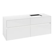V&B Collaro Meuble sous lavabo 140x54,8x50 cm, vasque droite, LED 10W, blanc brillant-3