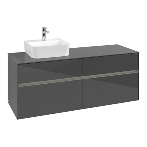 V&B Collaro Meuble sous lavabo 140x54,8x50 cm, WT l, LED 10W, glo Gr
