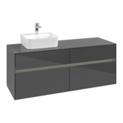 V&B Collaro Meuble sous lavabo 140x54,8x50 cm, WT l, LED 10W, glo Gr