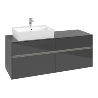 V&B Collaro Meuble sous lavabo 140x54,8x50 cm, WT l, LED 10W, glo Gr