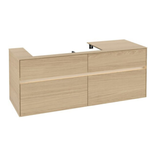 V&B Collaro Meuble sous lavabo 140x54,8x50 cm, WT l, LED 10W, Nord Oa
