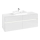 V&B Collaro meuble sous-lavabo 140x54,8x50 cm, WT mi, LED 10 W, blanc brillant-4