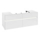 V&B Collaro Meuble sous lavabo 140x54,8x50 cm, WT mi, LED 10 W, blanc brillant-1