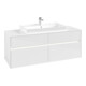 V&B Collaro Meuble sous lavabo 140x54,8x50 cm, WT mi, LED 10 W, blanc brillant-3