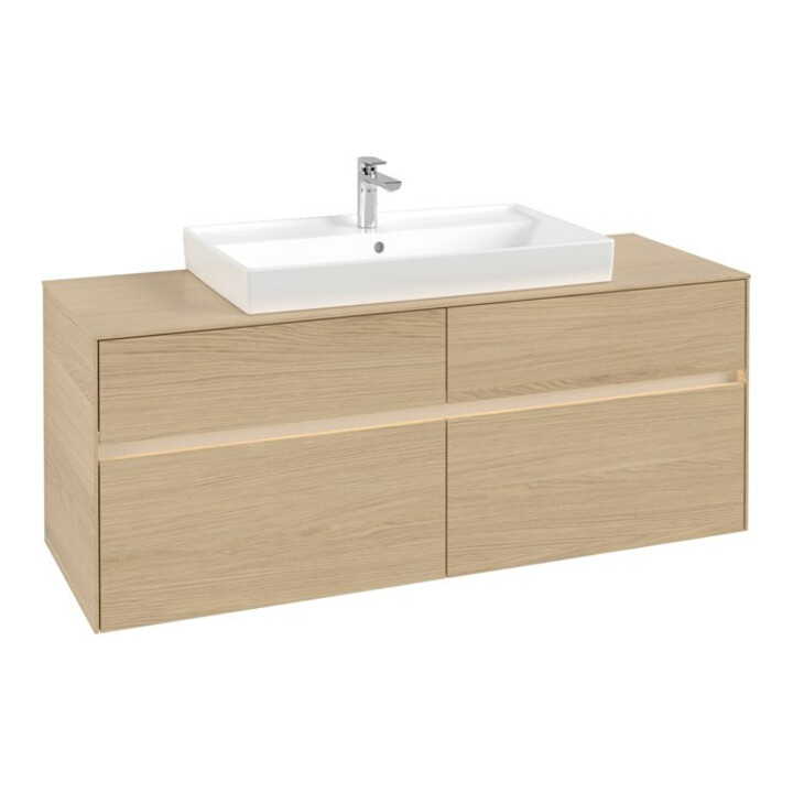 V&B Collaro Meuble sous lavabo 140x54,8x50 cm, WT mi, LED 10 W, Nord Oa