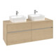 V&B Collaro Meuble sous lavabo 140x54,8x50cm, 2 tiroirs, chêne nordique-3