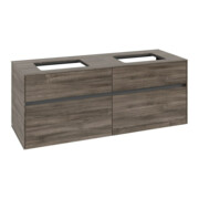 V&B Collaro Meuble sous-lavabo 140x54,8x50cm, 2 tiroirs, chêne pierre