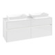 V&B Collaro Meuble sous lavabo 140x54,8x50cm, 2 tiroirs, LED 10 W, blanc brillant-4