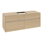V&B Collaro Meuble sous lavabo 140x54,8x50cm, avec trou robinet central, chêne nordique-3