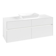 V&B Collaro Meuble sous lavabo 140x54,8x50cm, avec WT, LED 10W, blanc mat