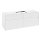 V&B Collaro Meuble sous lavabo 140x54,8x50cm, avec WT, LED 10W, blanc mat-4