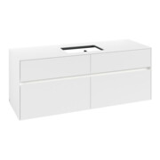 V&B Collaro Meuble sous lavabo 140x54,8x50cm, avec WT, LED 10W, blanc mat-4