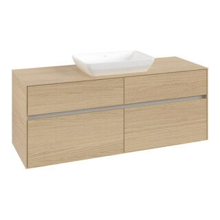 V&B Collaro meuble sous-lavabo 140x54,8x50cm, évier central, chêne nordique