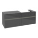 V&B Collaro Meuble sous lavabo 140x54,8x50cm, évier droite, LED 10W, glo Gr-1